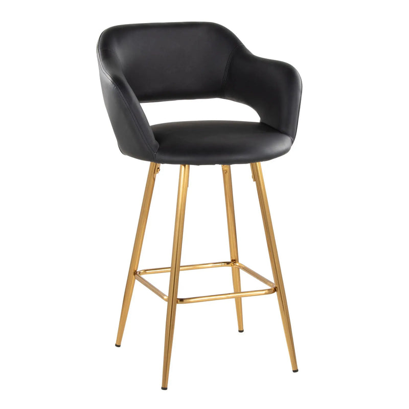 Margarite - Contemporary Fixed Height Counter Stool With Footrest (Set of 2) With Square by Unique Piece Furniture
