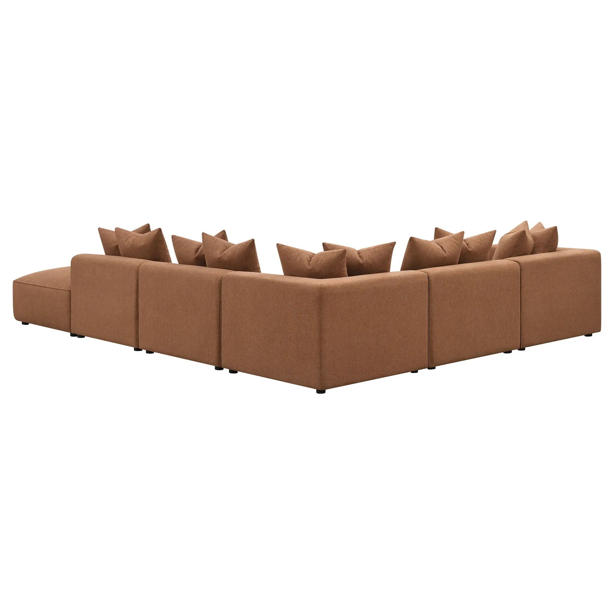 Jennifer 6-piece Upholstered Modular Sectional Terracotta by Unique Piece Furniture