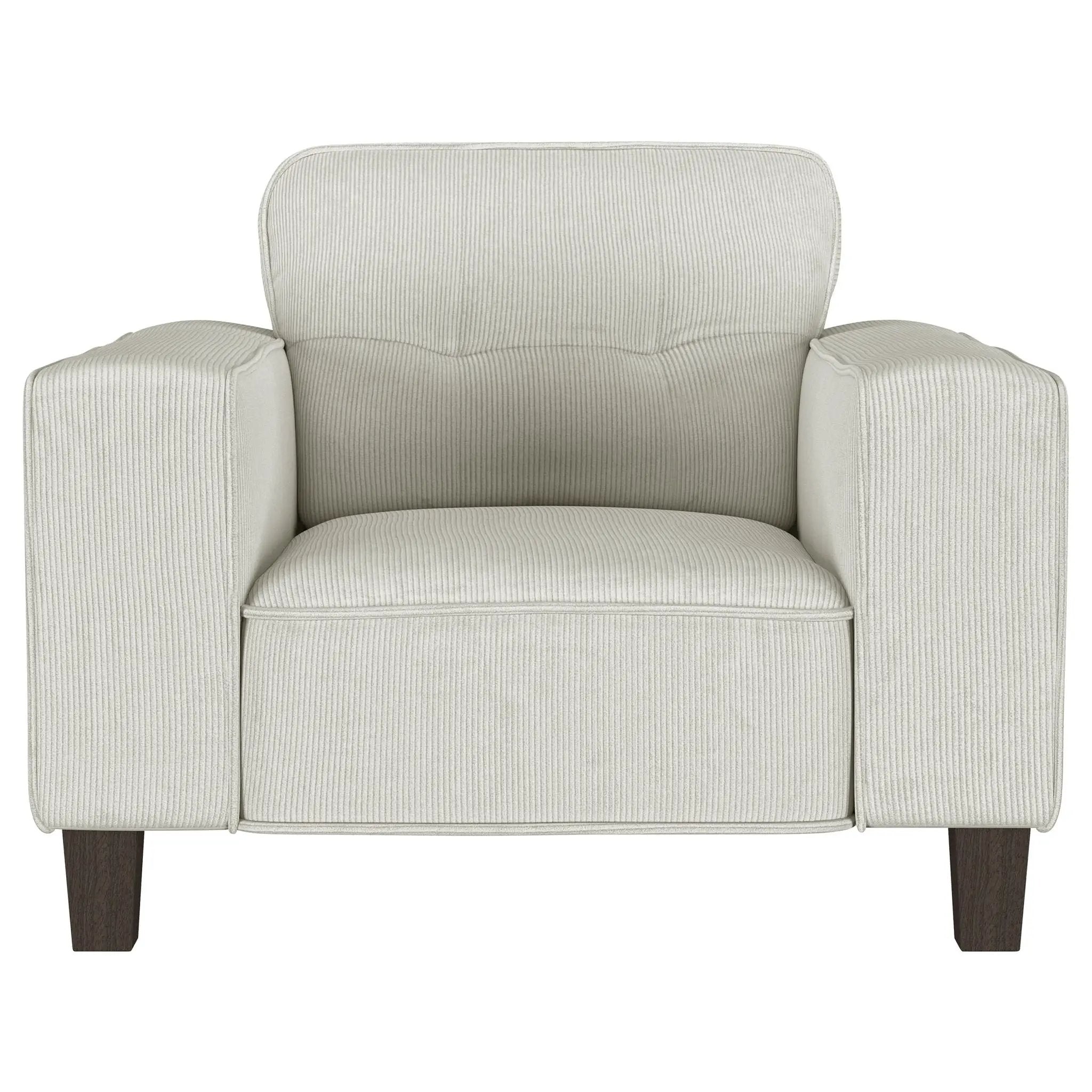 Deerhurst Upholstered Track Arm Tufted Accent Chair Greige by Unique Piece Furniture