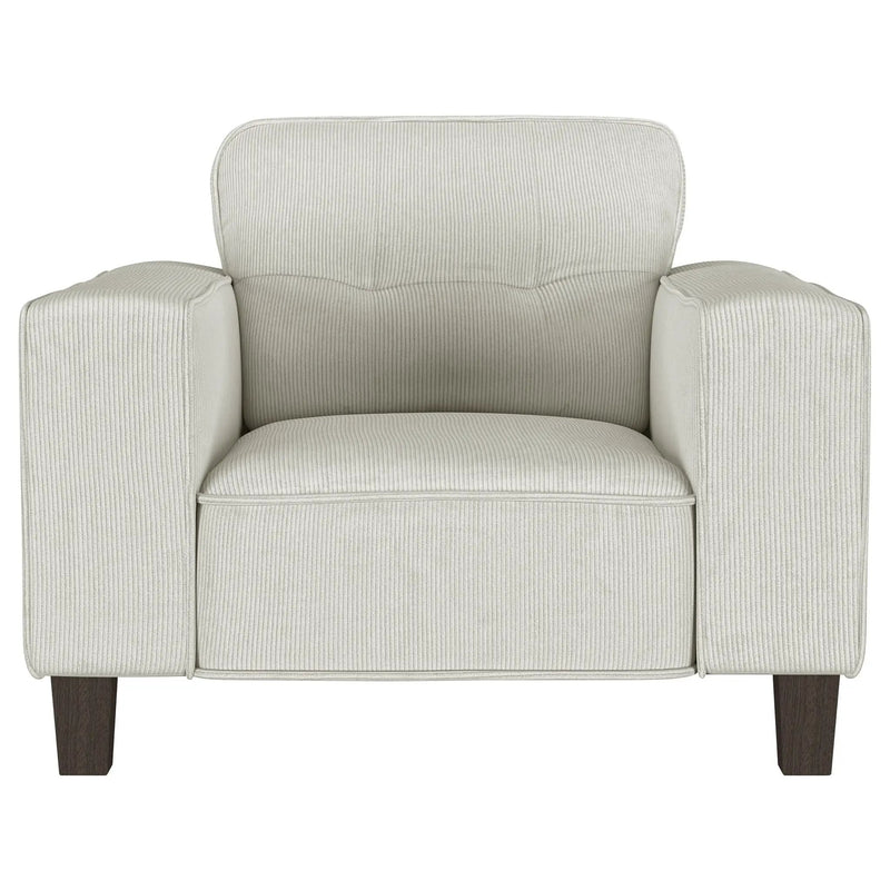 Deerhurst Upholstered Track Arm Tufted Accent Chair Greige by Unique Piece Furniture