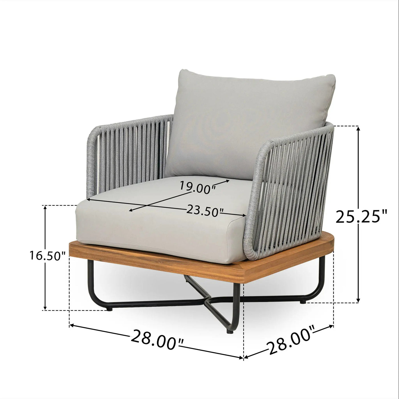 Lucca Outdoor Acacia Wood Chair by HouseOfZazla