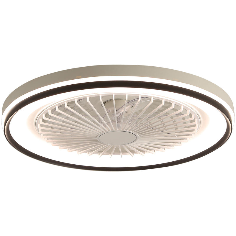 RGB Dimmable LED Enclosed Ceiling Fan with Light - White, photo 3 of 4