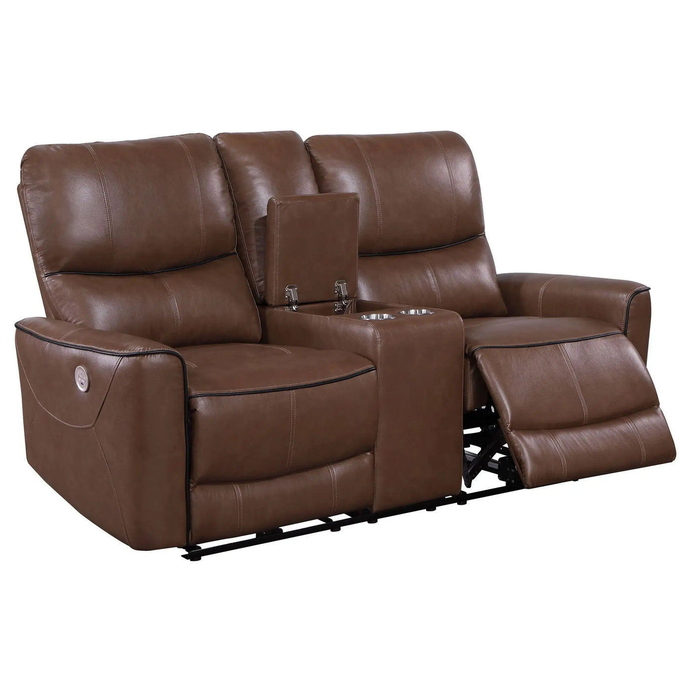 Denson - Power Reclining Loveseat With Console And USB Port by HouseOfZazla