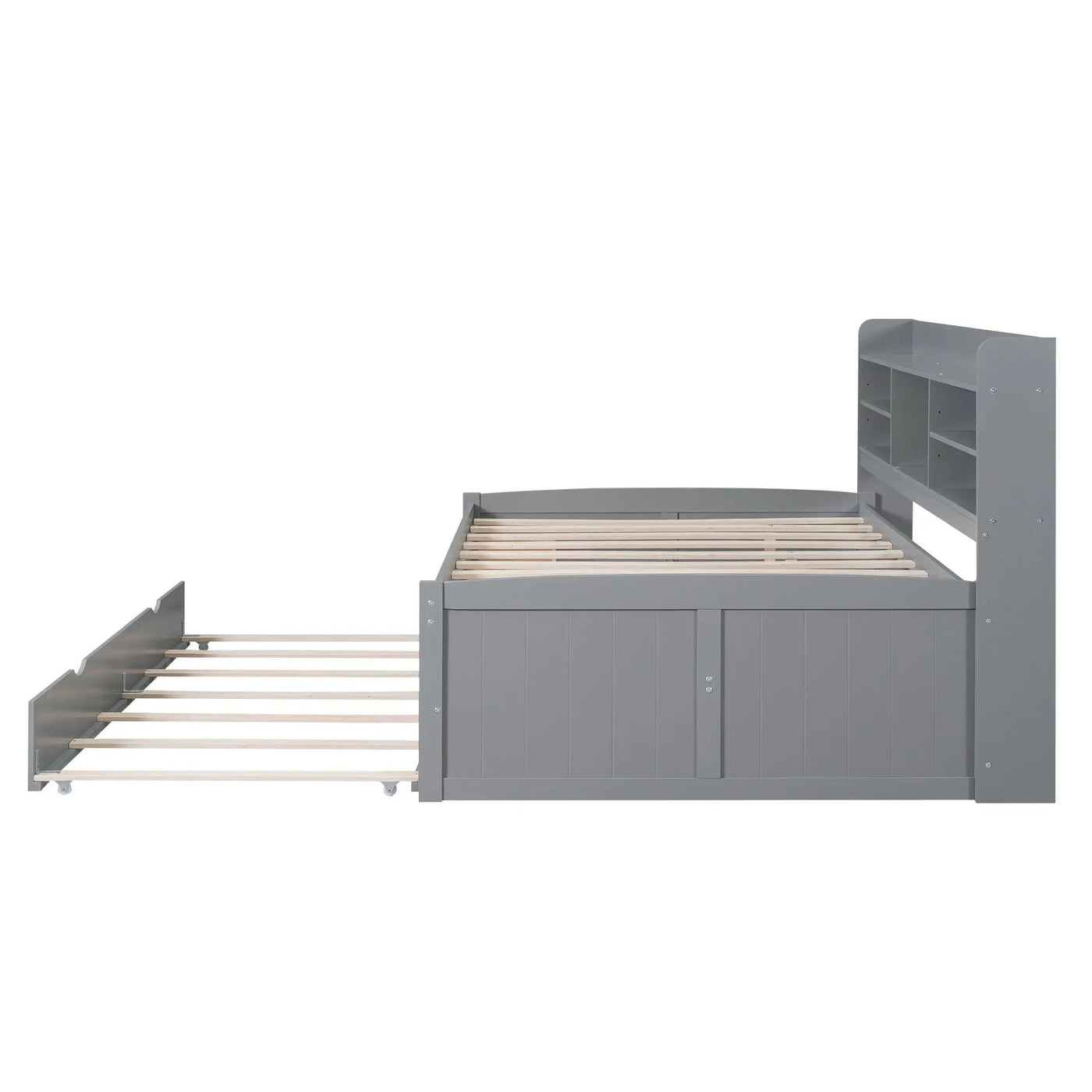 Captain Bed With Built In Bookshelves, 3 Storage Drawers, And Trundle by HouseOfZazla