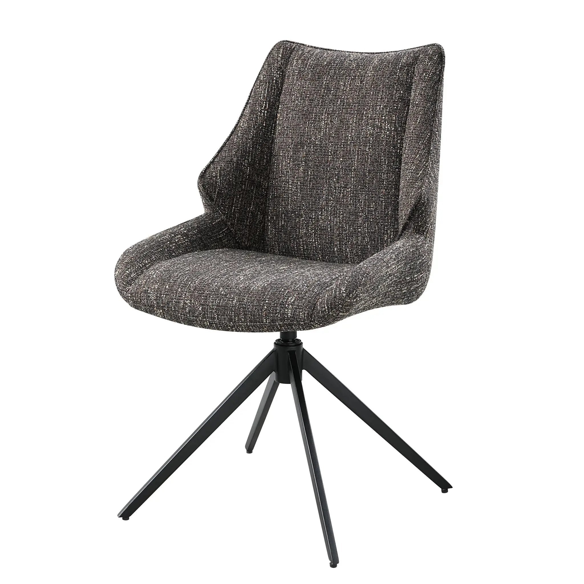 Malika - Side Chair With Swivel (Set of 2) - Brown Gray by HouseOfZazla
