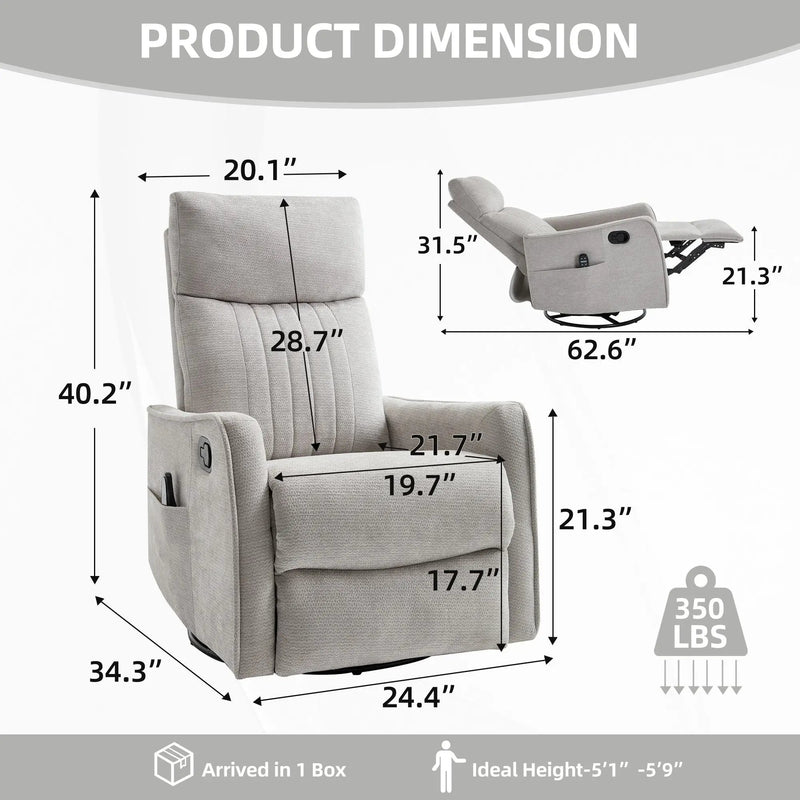 Comfortmax Swivel and Rocking Recliner by HouseOfZazla