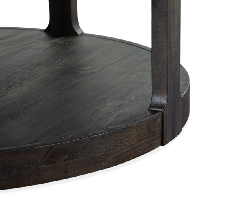 Boswell - Round Cocktail Table (With Casters) - Peppercorn, photo 2 of 7