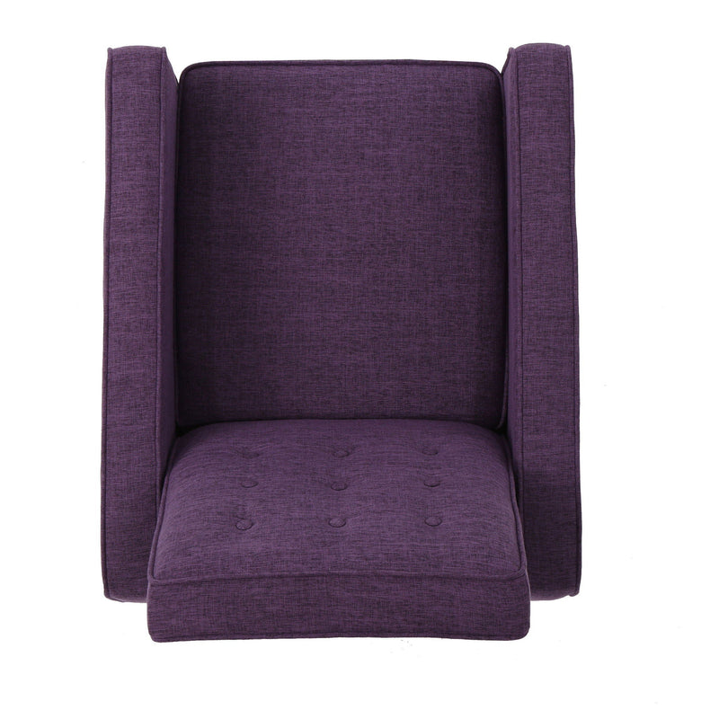 Mid-Century Modern Recliner With Button Tufted Waffle Stitch by HouseOfZazla
