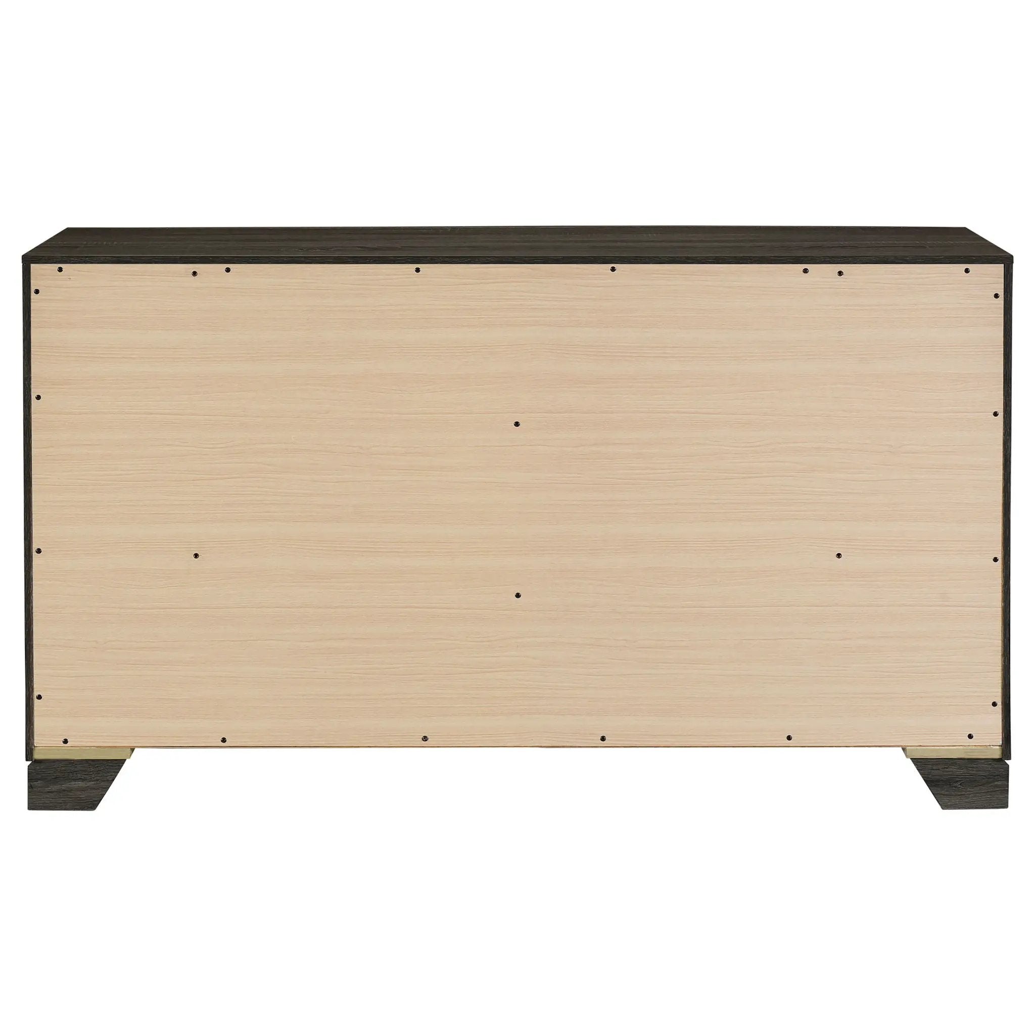 Wright 6-drawer Dresser Cabinet Brown Oak by Unique Piece Furniture