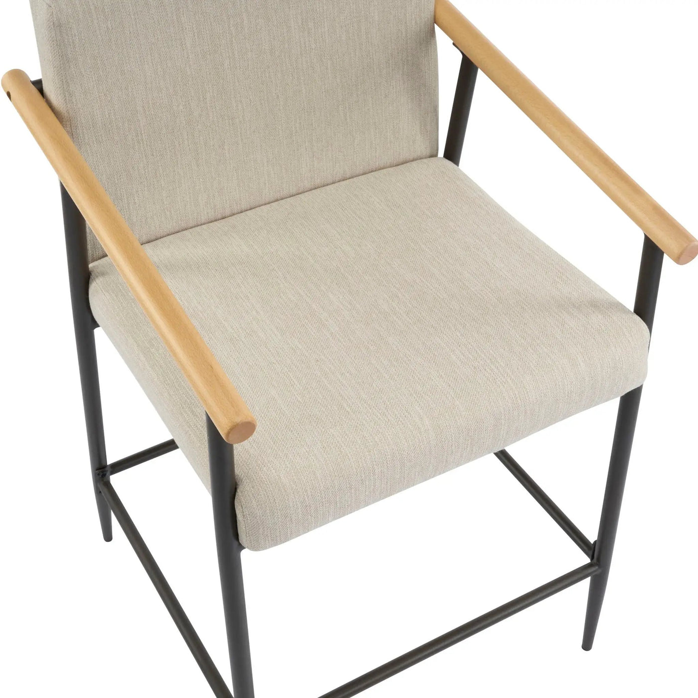 Mid Century Modern Counter Stool Set With Iron Frame by HouseOfZazla