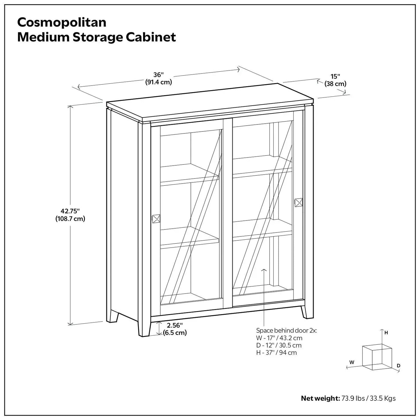 Cosmopolitan - Handcrafted Medium Storage Cabinet by HouseOfZazla