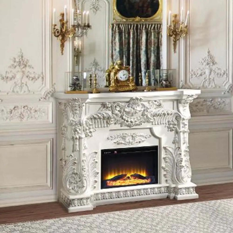 Adara - Fireplace - Antique White by Unique Piece Furniture