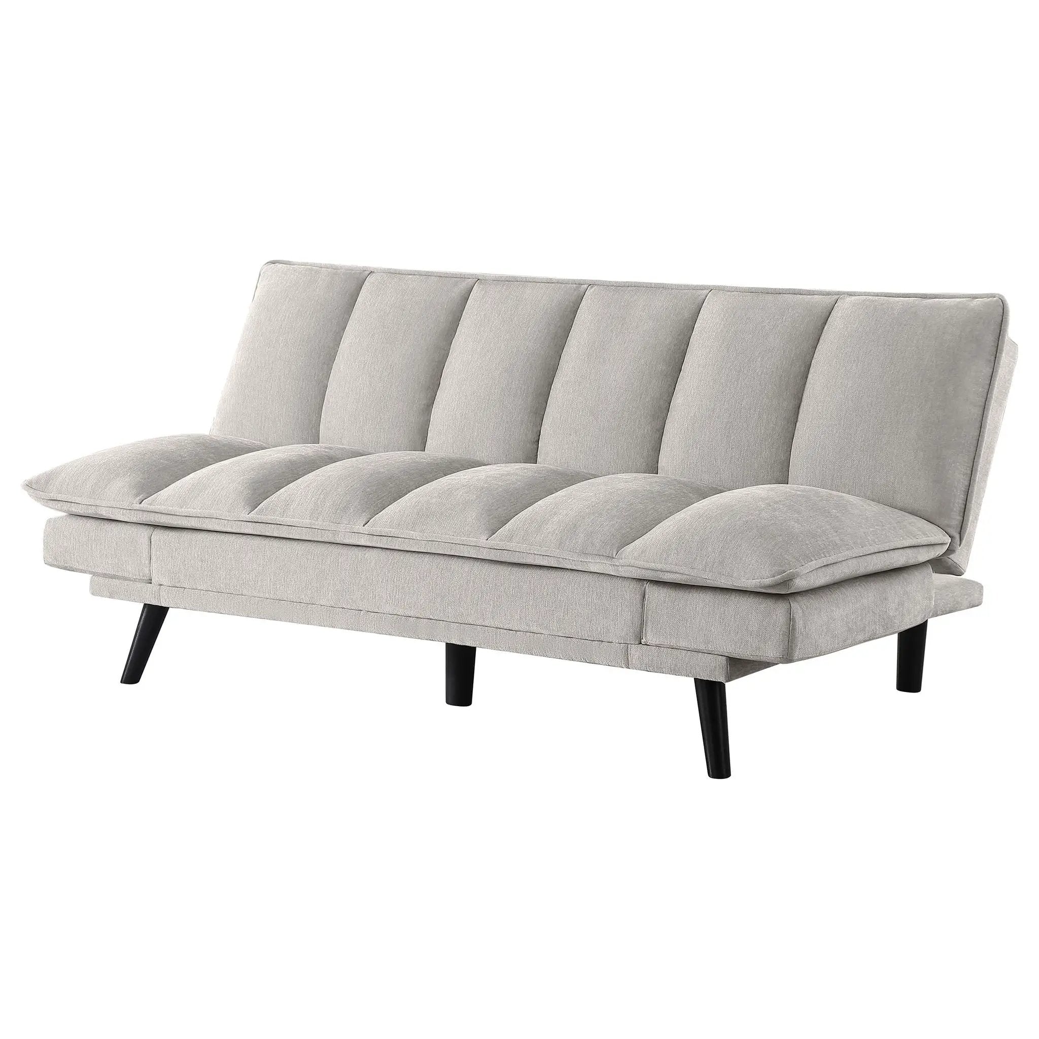 Laredo Upholstered Tufted Convertible Sofa Bed Light Grey by Unique Piece Furniture