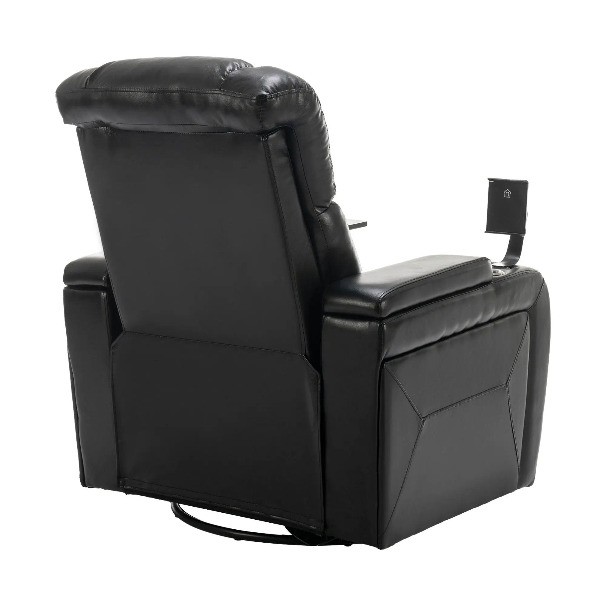 270 Degree Swivel Power Recliner With Tray Table, Phone Holder, Cup Holder, USB Port by HouseOfZazla