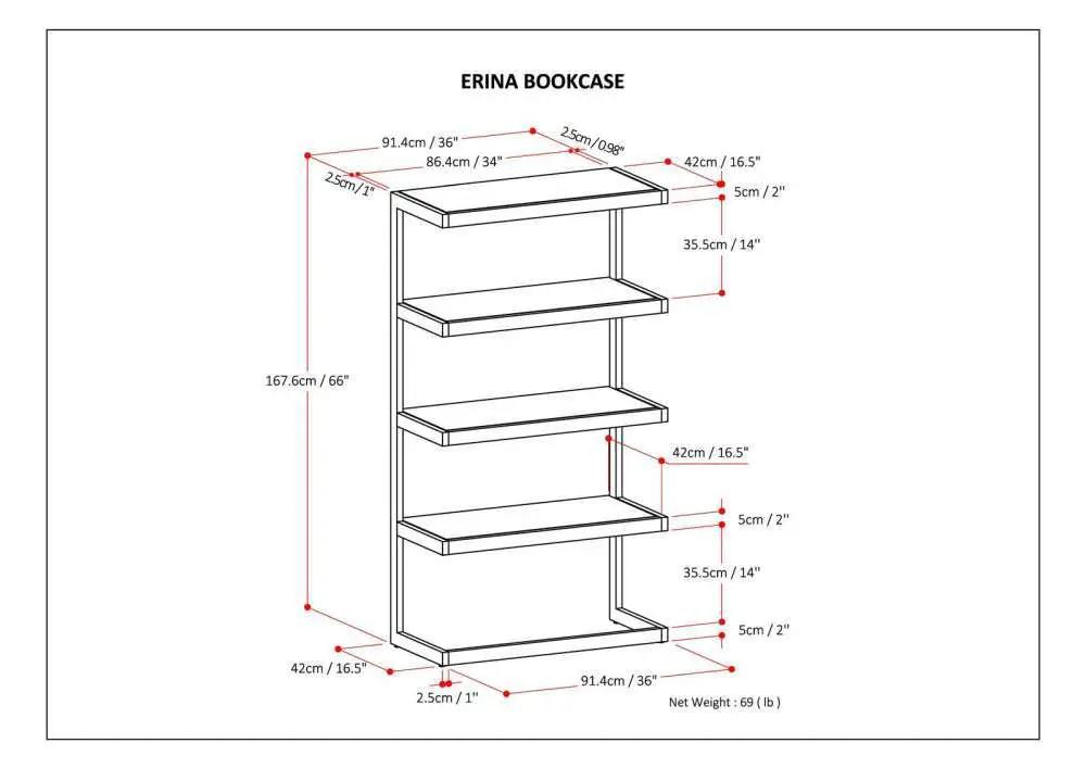 Erina - Handcrafted Bookcase by HouseOfZazla