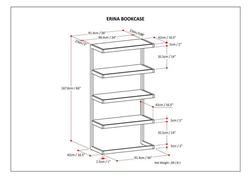 Erina - Handcrafted Bookcase by HouseOfZazla