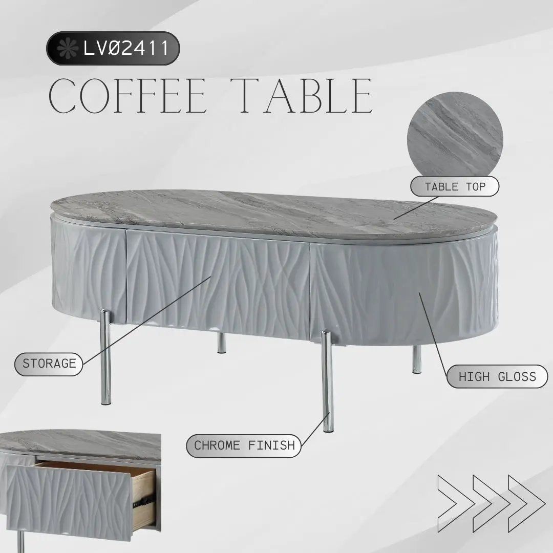 Yukino - High Gloss Table by Unique Piece Furniture