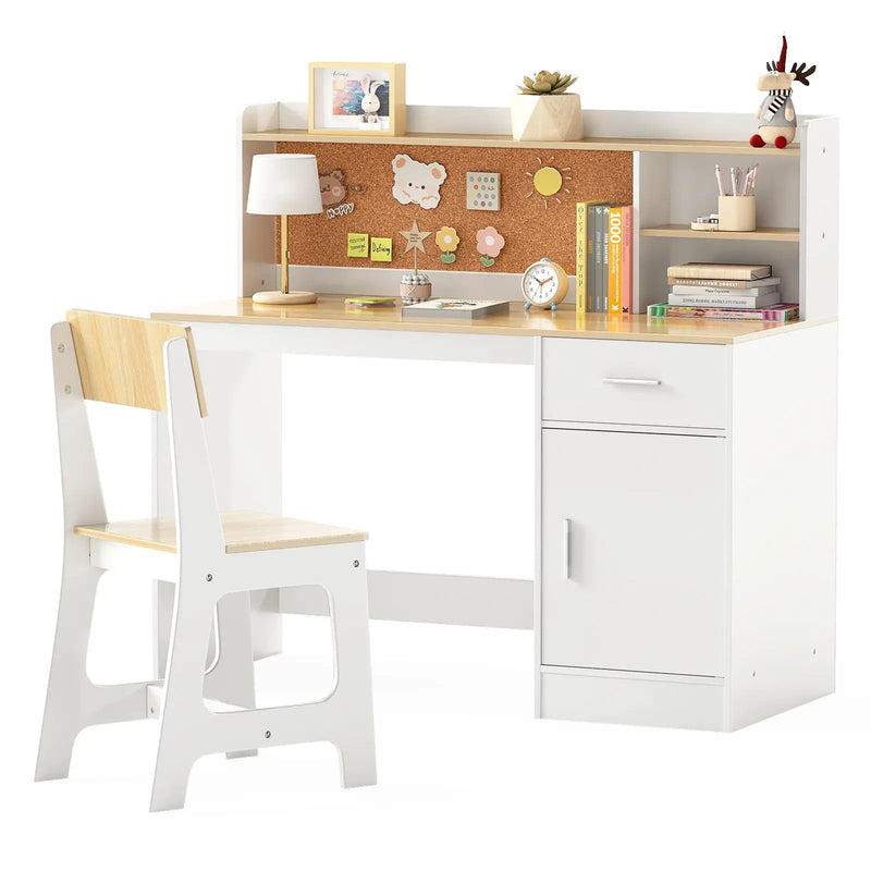Kids Study Desk and Chair Set Student Table and Chair by DirectDeals