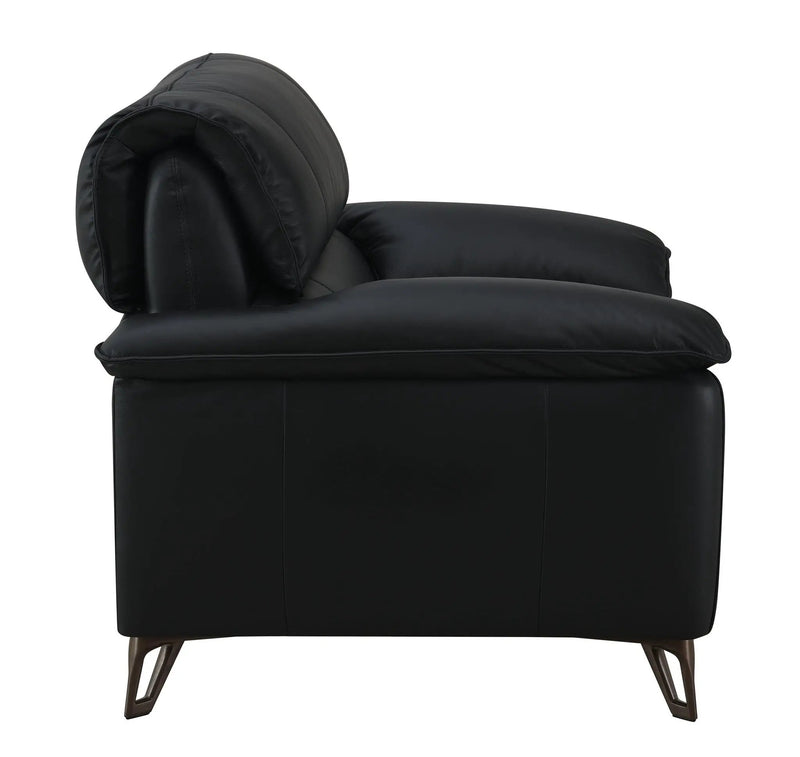 Eilene - Top Grain Leather Chair - Black by Unique Piece Furniture