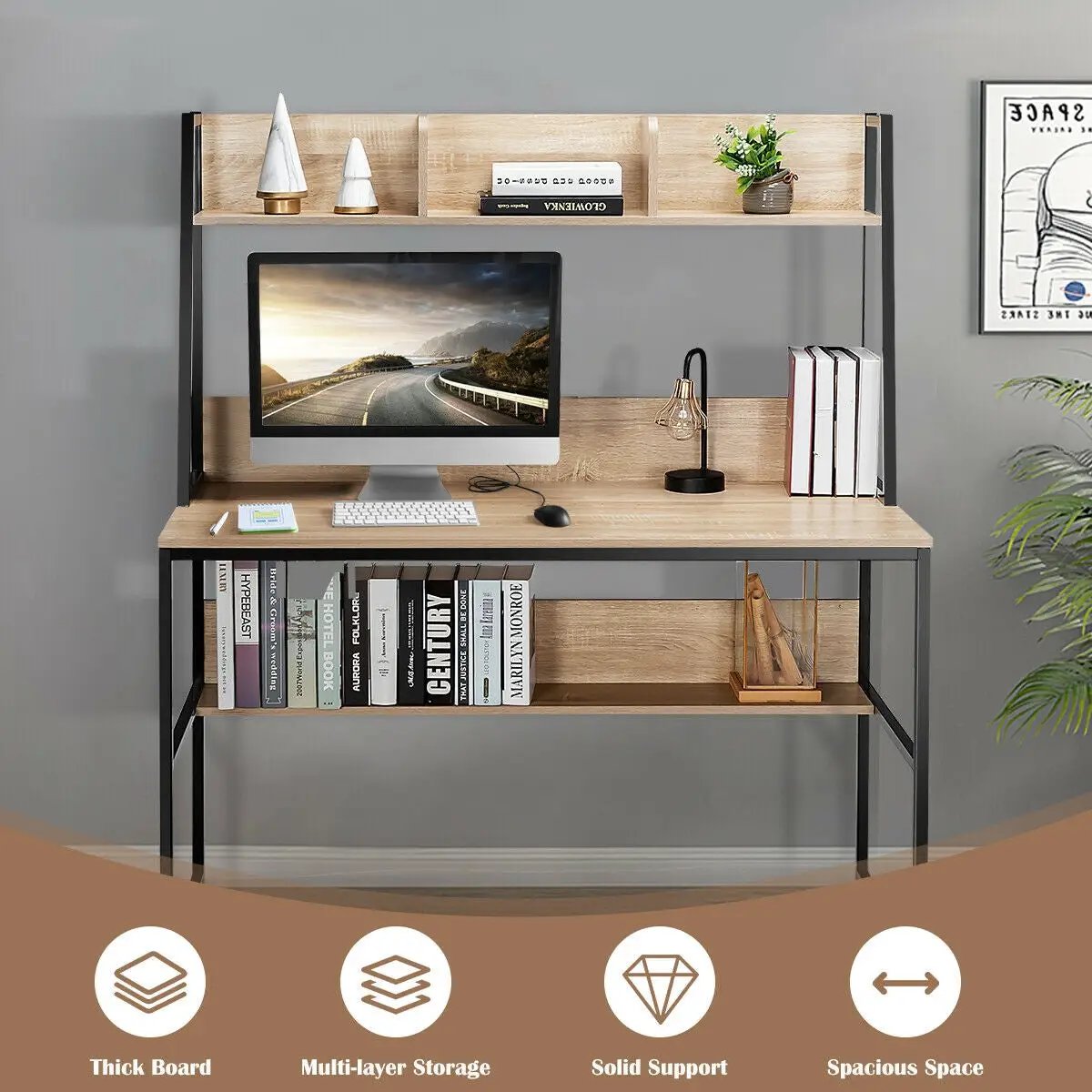 47-Inch Computer Desk Writing Study Table Workstation by DirectDeals