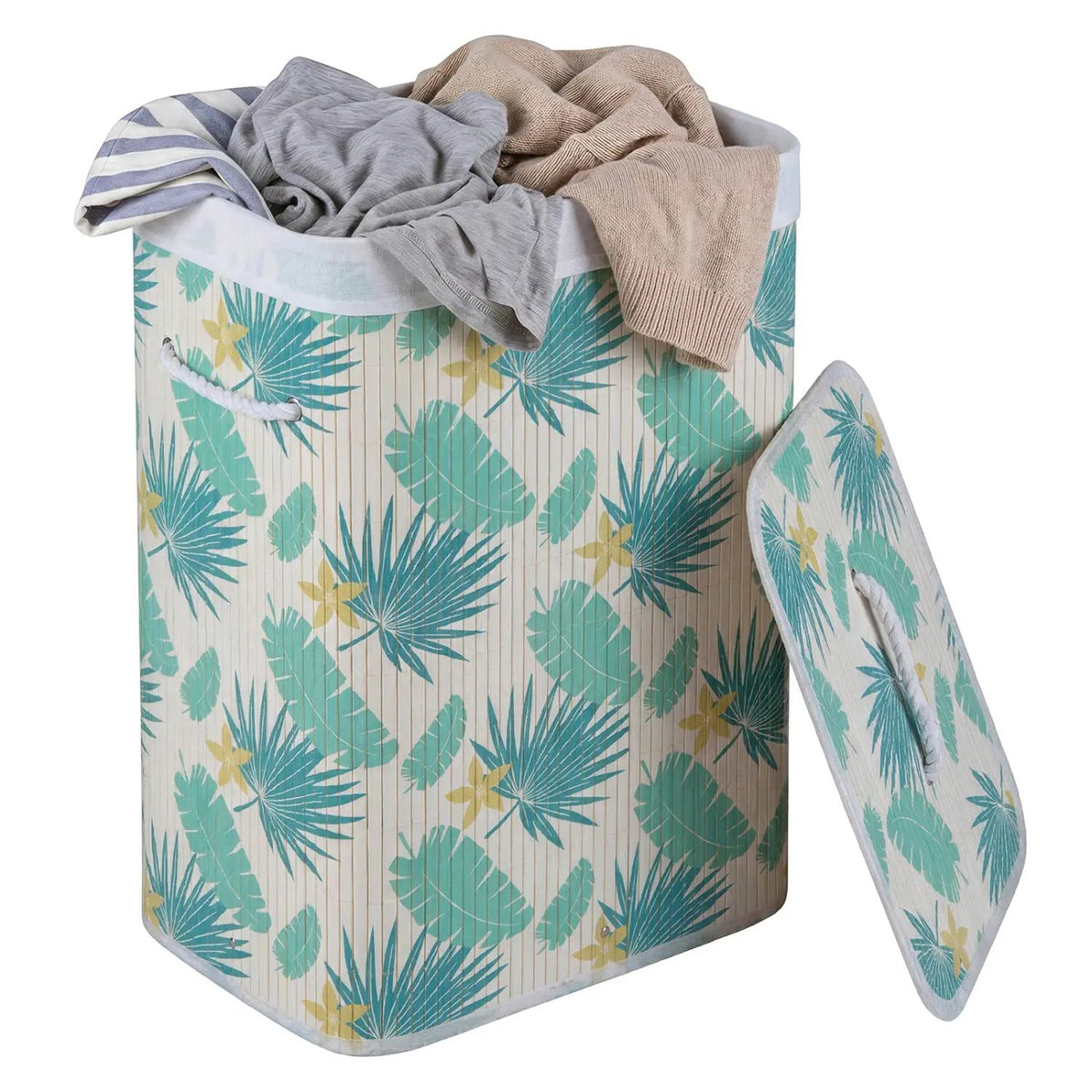 19 Gallon Bamboo Laundry Hamper with Removable Liner by DirectDeals
