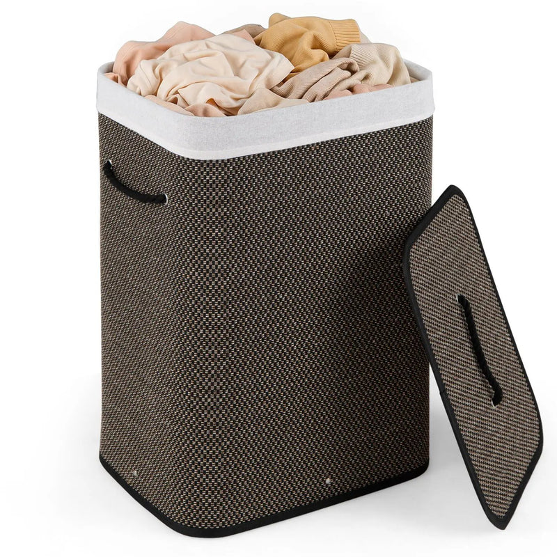 19 Gallon Bamboo Laundry Hamper with Removable Liner by DirectDeals