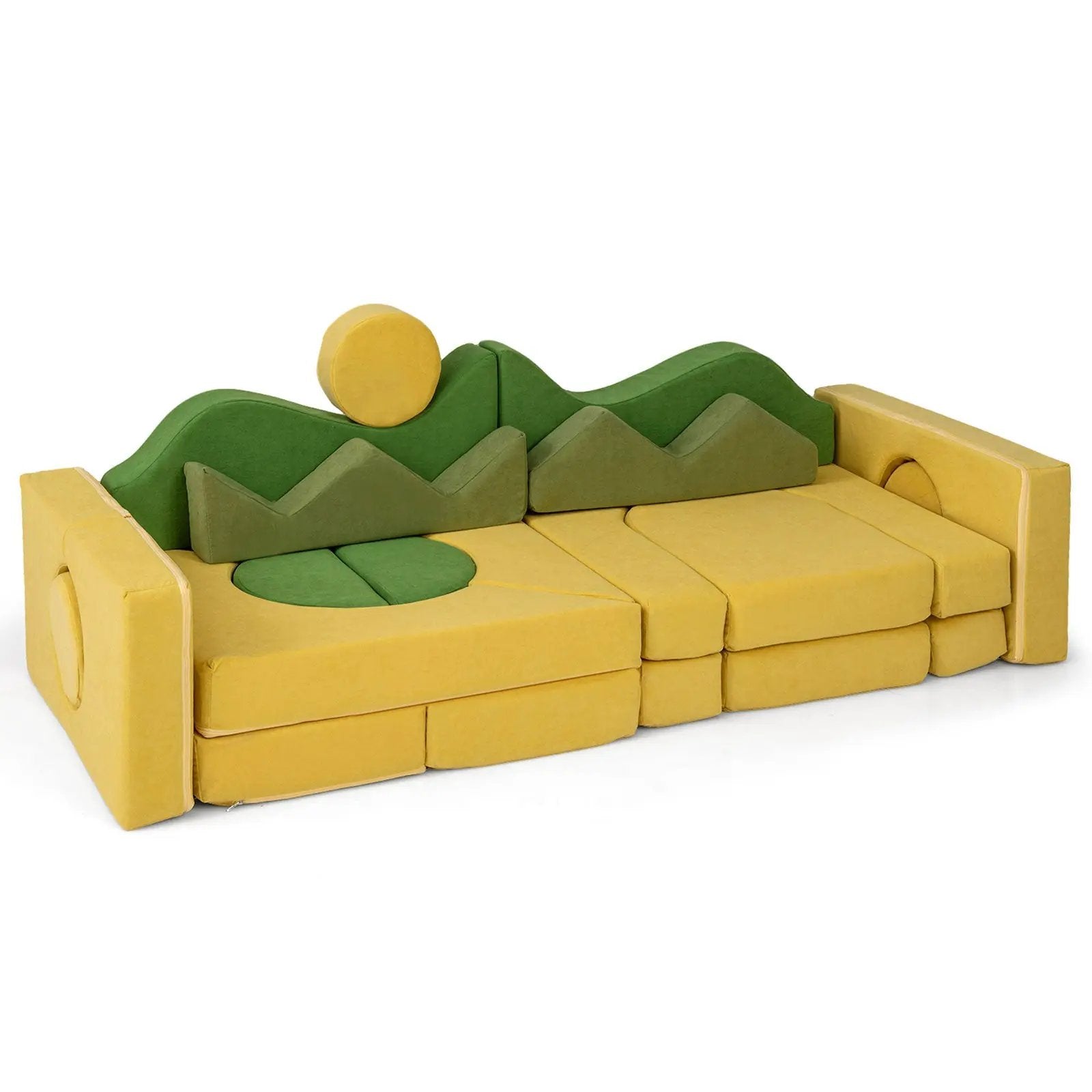 19 Pieces Modular Kids Play Couch for Inspiring Creativity by DirectDeals