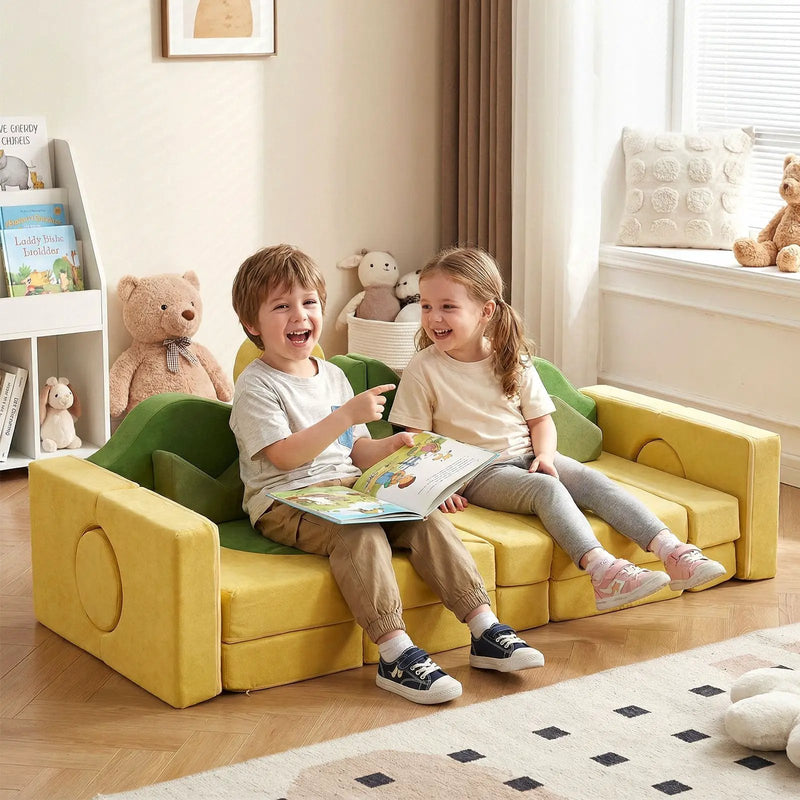 19 Pieces Modular Kids Play Couch for Inspiring Creativity by DirectDeals