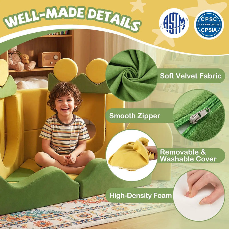19 Pieces Modular Kids Play Couch for Inspiring Creativity by DirectDeals