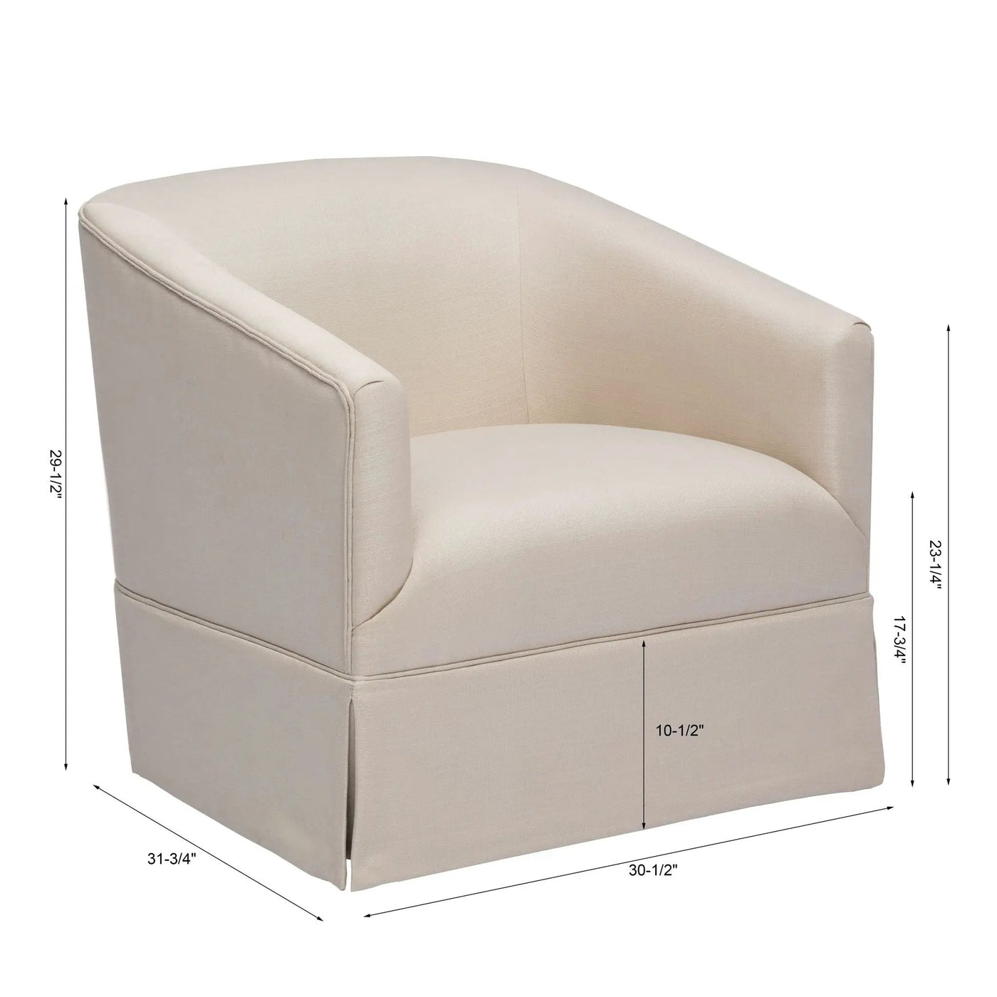 Earl - Skirted Swivel Chair by HouseOfZazla