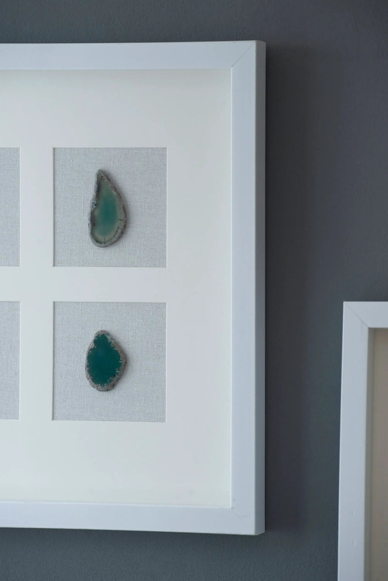 Set of 2 Shadow Box Wall Décor with Agate by HouseOfZazla
