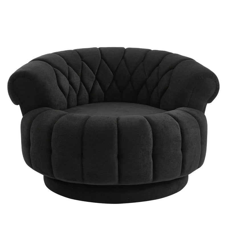 Round Swivel Accent Chair With Rotation by HouseOfZazla