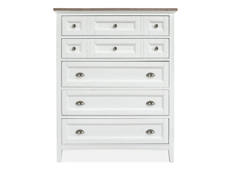 Heron Cove - Two Tone Drawer Chest - Chalk White And Dovetail Gray, photo 3 of 5