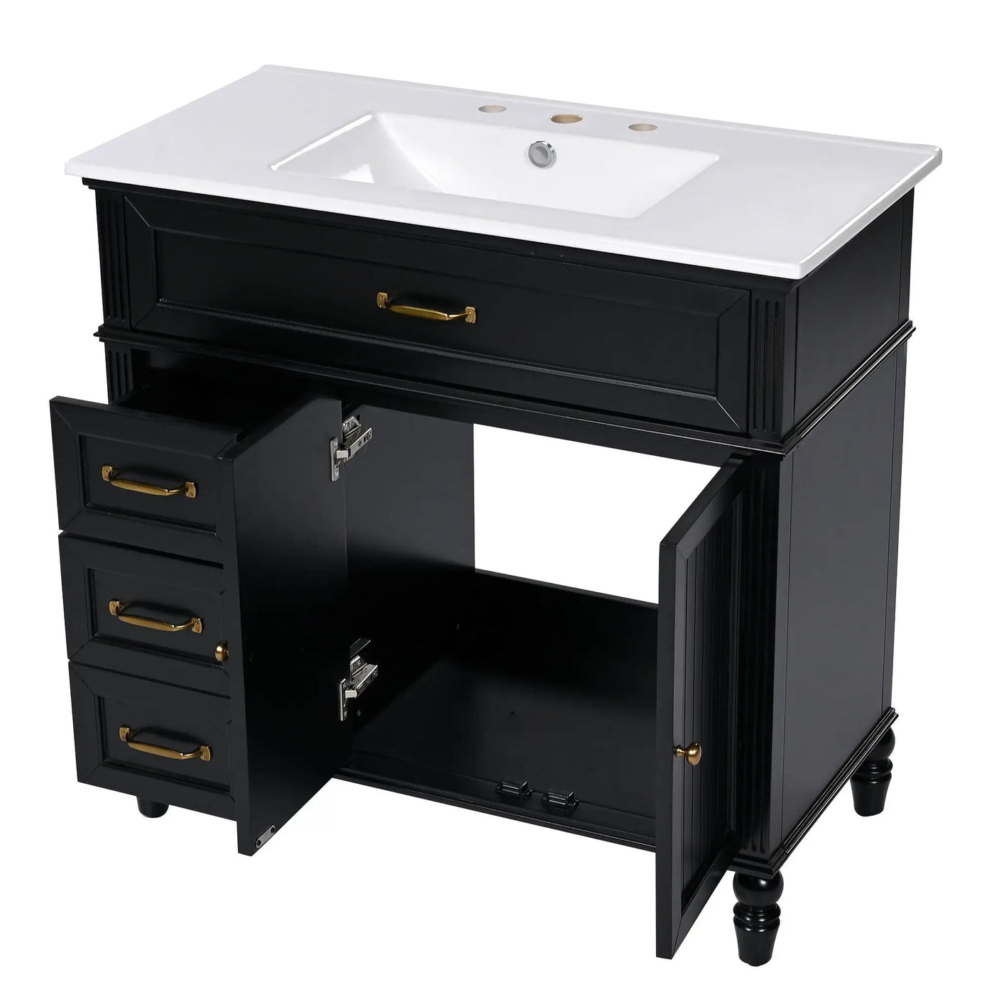 Bathroom Vanity With Sink, Freestanding Cabinet & Drawers by HouseOfZazla