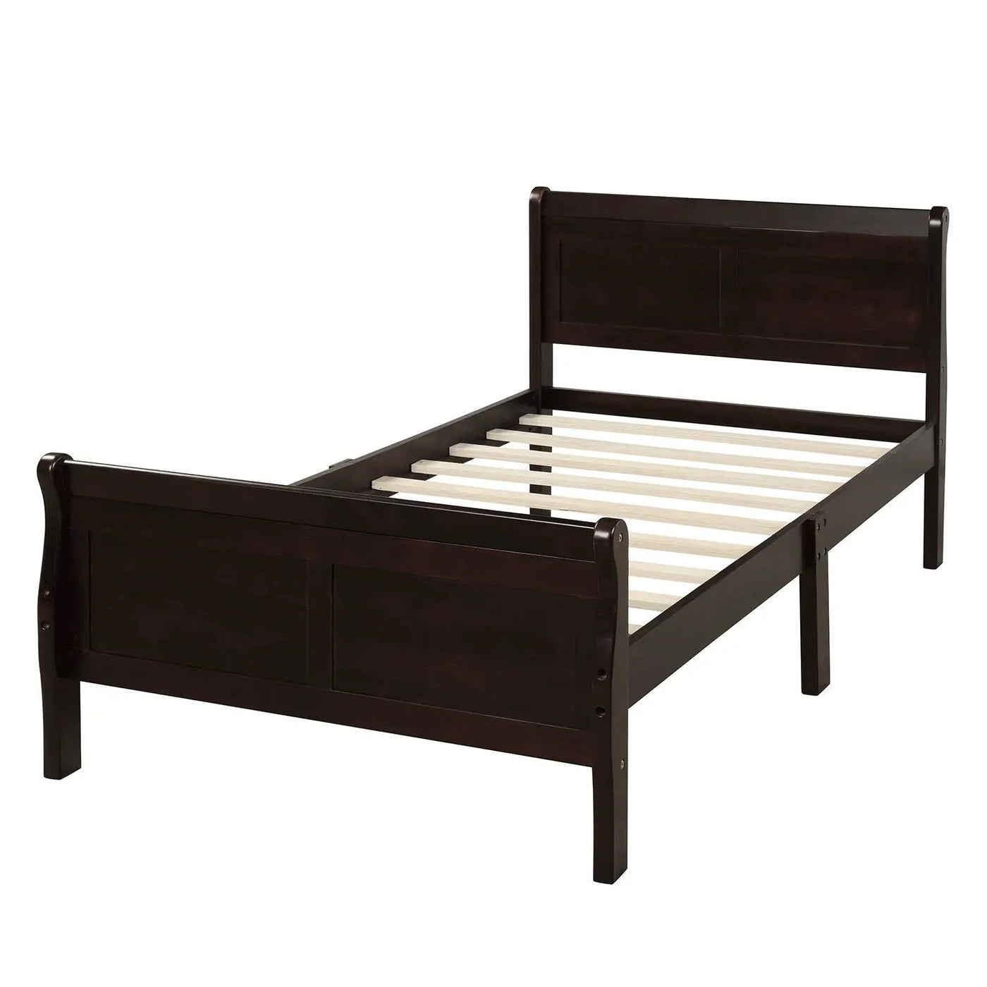 Platform Bed Frame Mattress Foundation Sleigh Bed With Headboard / Footboard / Wood Slat Suppor by Unique Piece Furniture