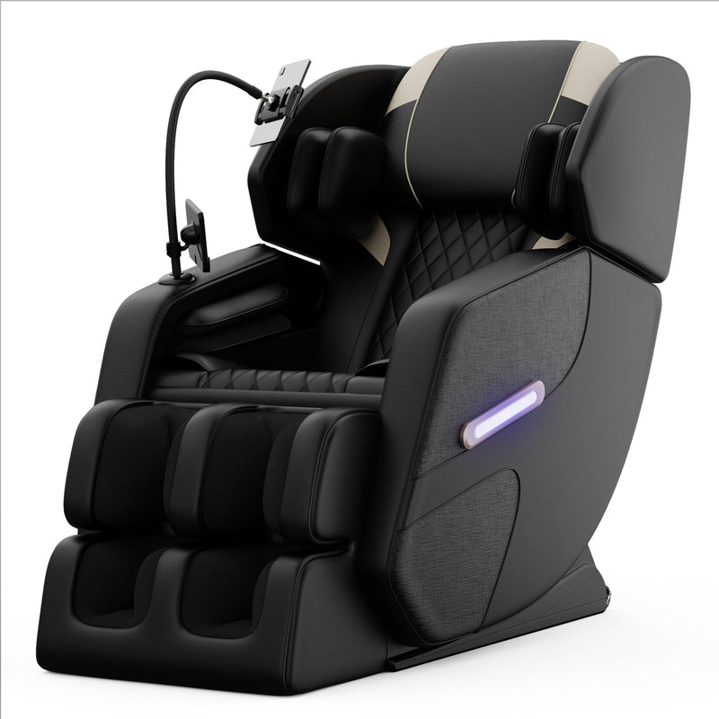 Massage Chair Recliner With Zero Gravity, Full Body Air Pressure - Black by HouseOfZazla