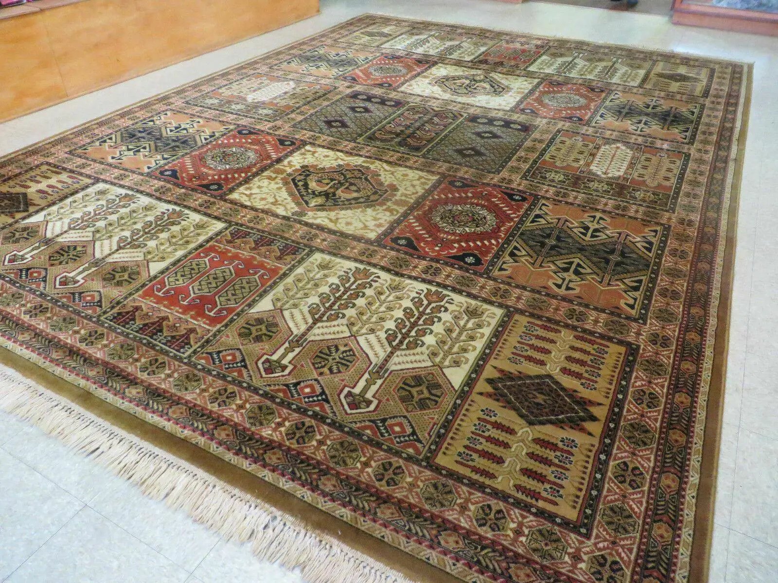 Couristan Rug 10x14, Large Belgium Power Loomed Wool Carpet 10 x 14 ft, Brown Tan Cream Oriental Rug, Living Room Rug, Large Area Rug by Jewel Rugs
