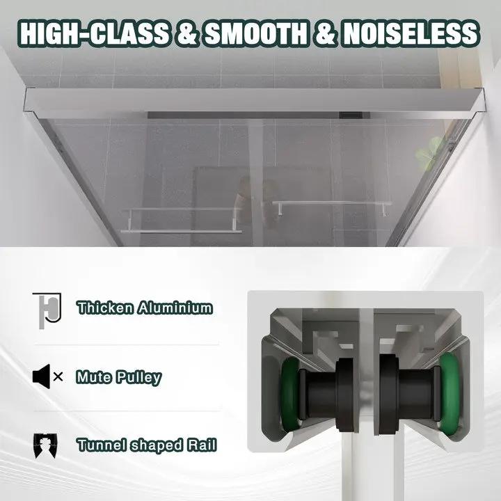 Premium Aluminum Frame Double Sliding Shower Door by HouseOfZazla