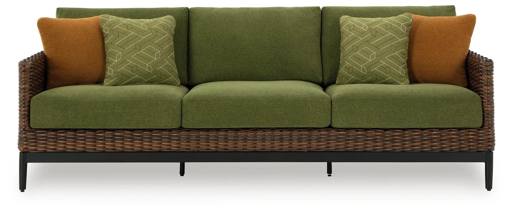 Horizon Hall - Sofa With Cushion - Brown / Green by Unique Piece Furniture