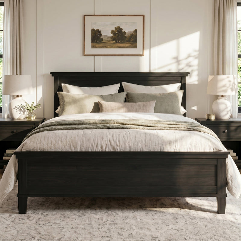 Mid-Century Modern Wood Platform Bed by HouseOfZazla