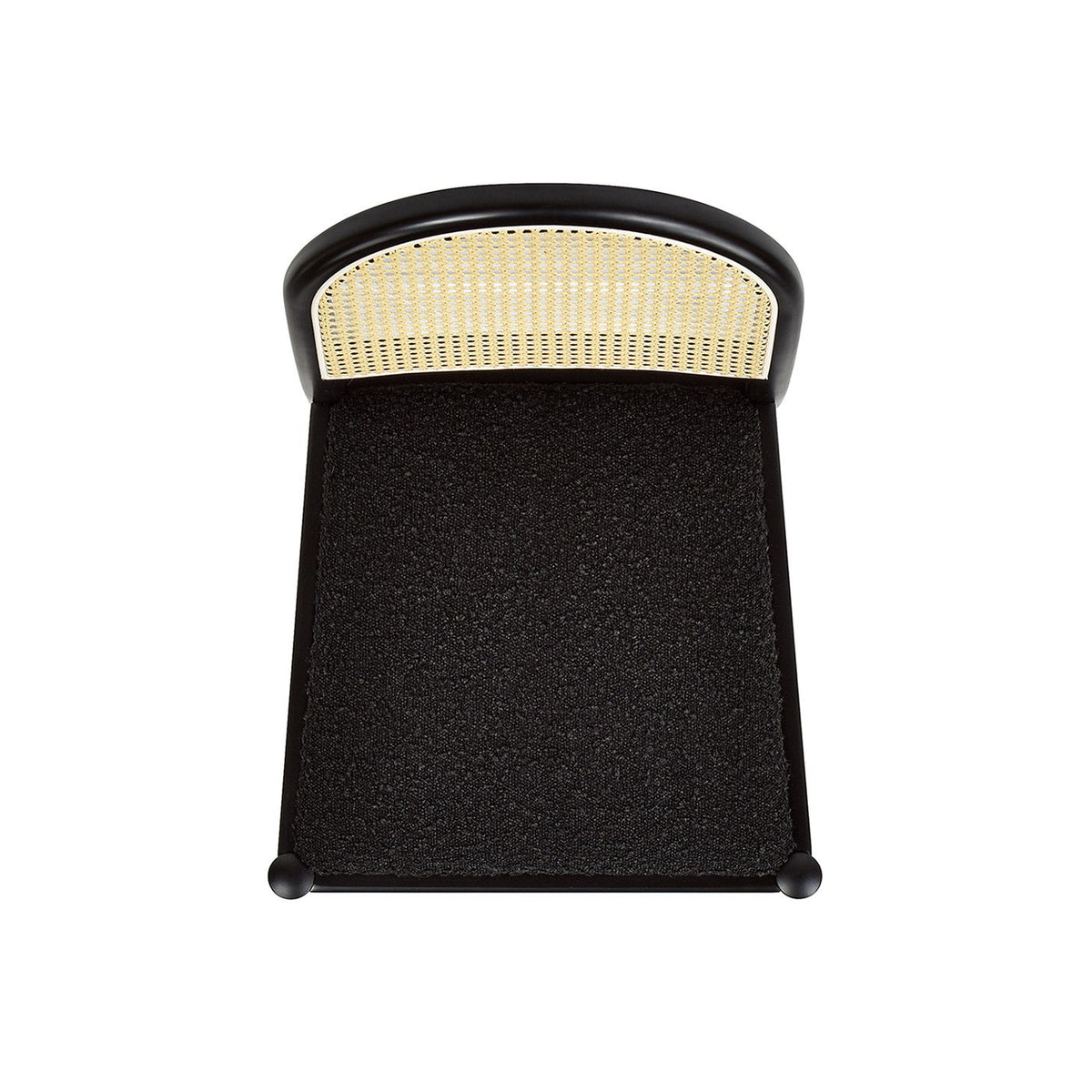 Curved Cane Dining Chair Set with Cane-Inspired Resin Back - Black or Light Brown, photo 9 of 21