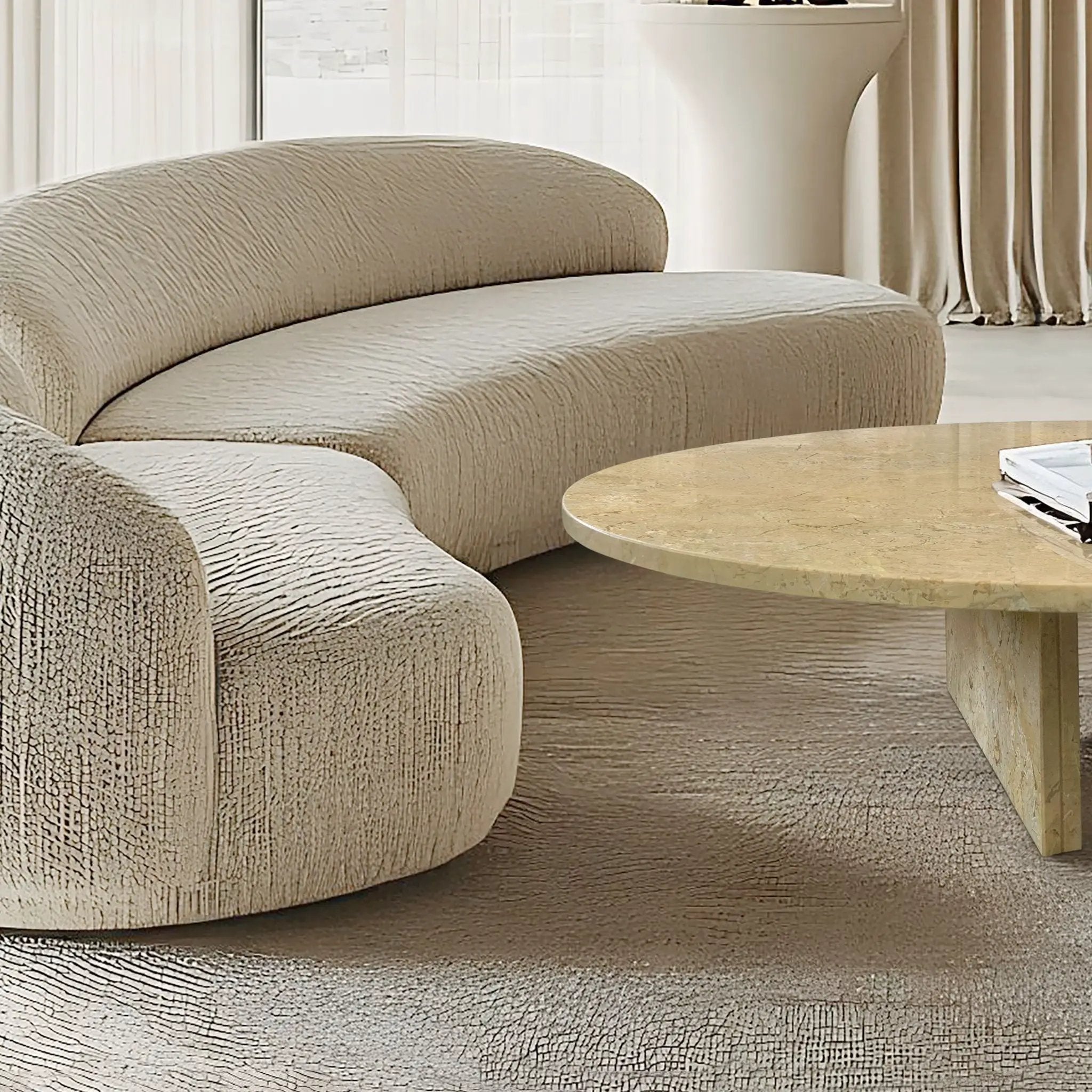 Luxury Coffee Table With Unique Veining, Unique Stone Design by HouseOfZazla