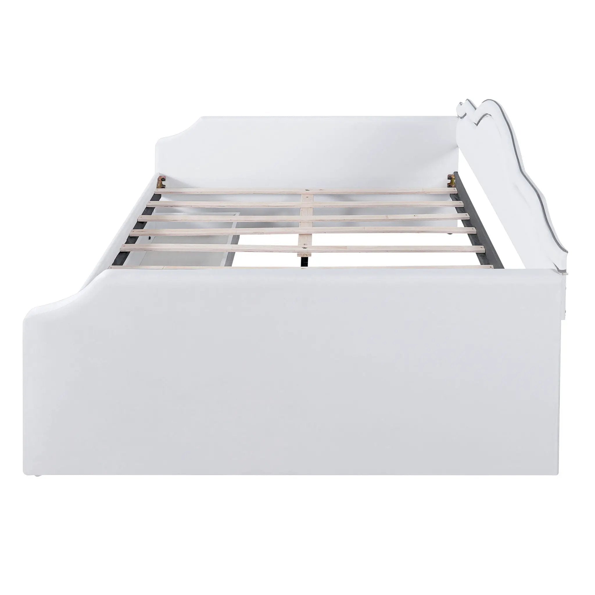 Upholstered Daybed With LED Lights And 2 Drawersme by HouseOfZazla