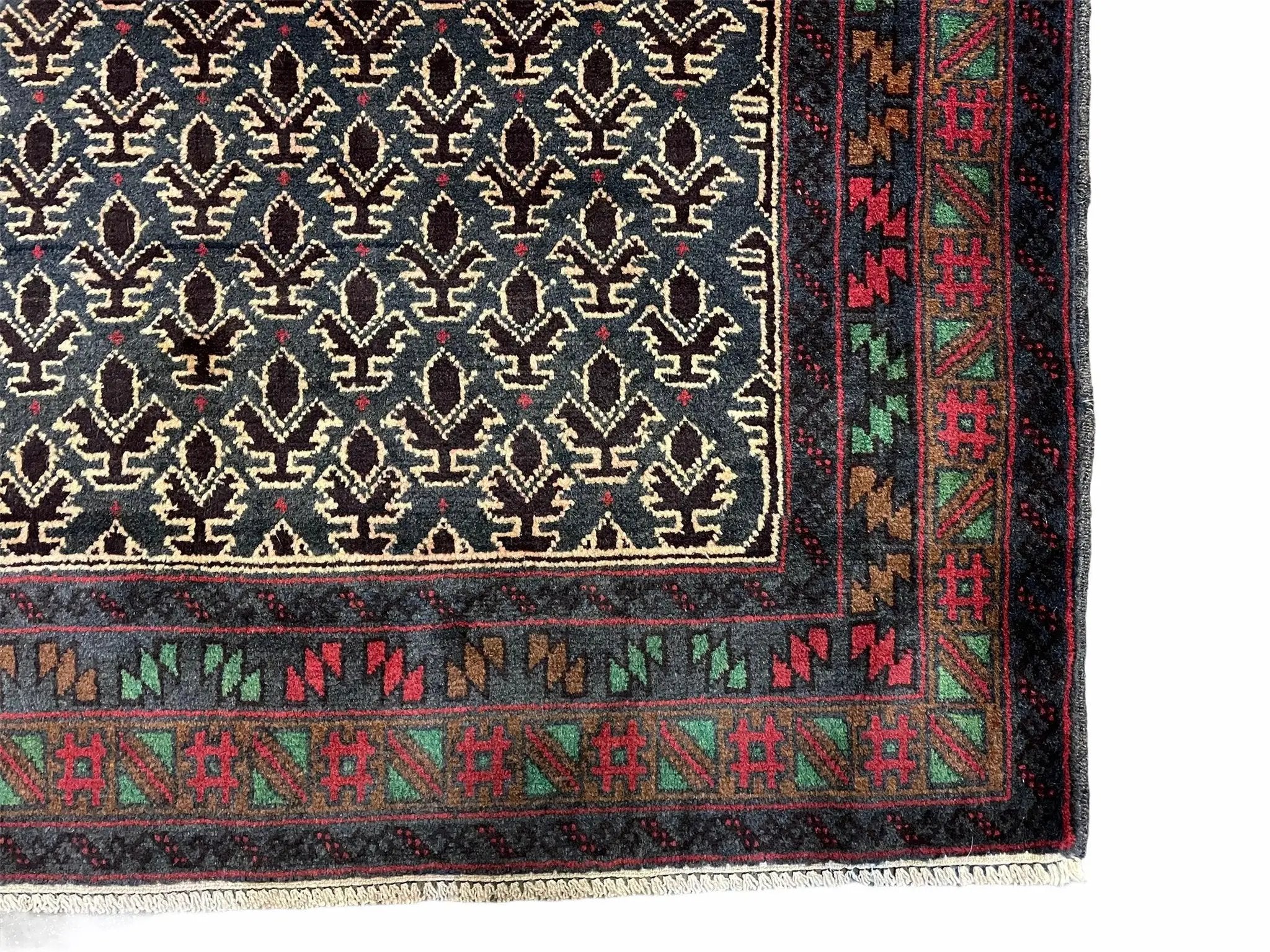 3x5 New Vintage Handmade Wool Rug Tribal Balouch Turkoman Prayer Rug Veggie Dyes by Jewel Rugs