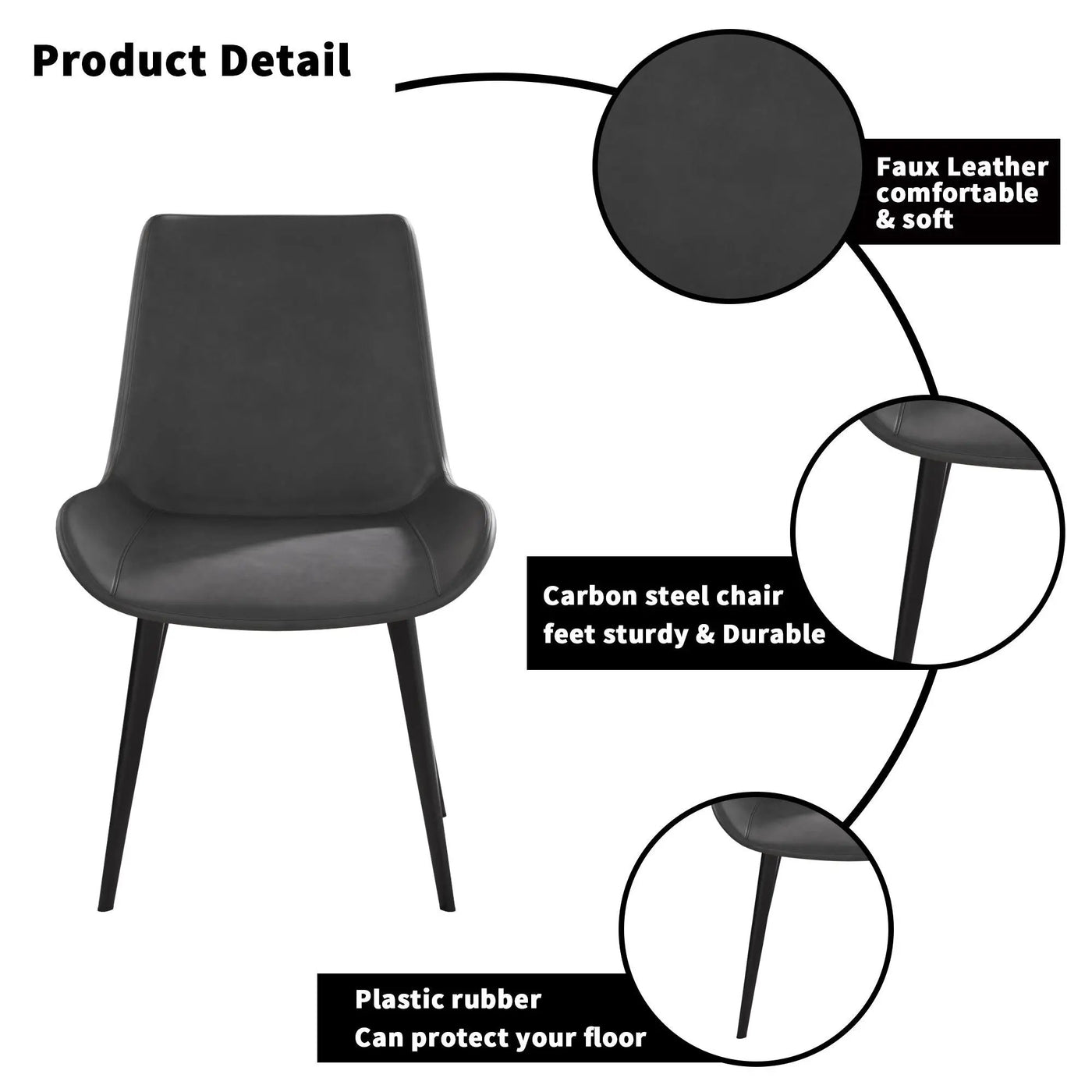 Modern Dining Chair Living Room Metal Leg Dining Chair (Set of 2) by HouseOfZazla