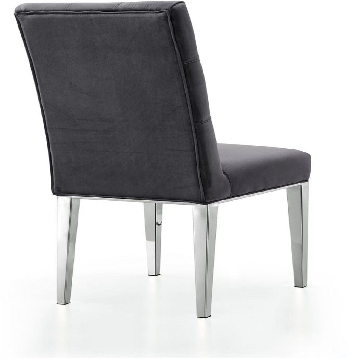 Modern Upholstered Tufted Dining Chair Set with Metal Legs - Dark Gray, Black or Beige, photo 6 of 18