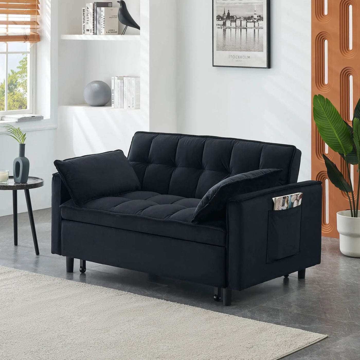 Sofa Bed With Pockets, 3 In 1 Convertible For Living Room by HouseOfZazla