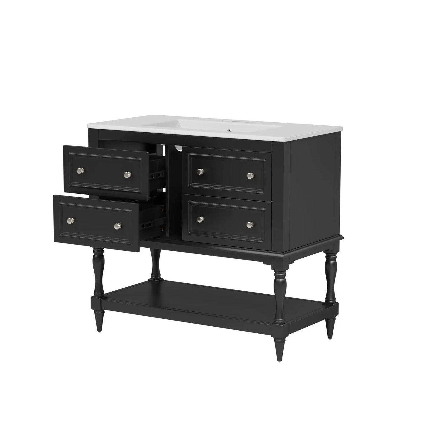 Bathroom Vanity Cabinet With Undermount Sink - 4 Drawer Set by HouseOfZazla