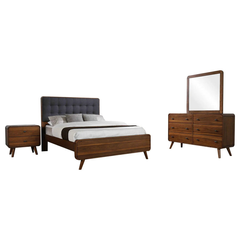 Robyn 4-piece Queen Bedroom Set Dark Walnut by Unique Piece Furniture