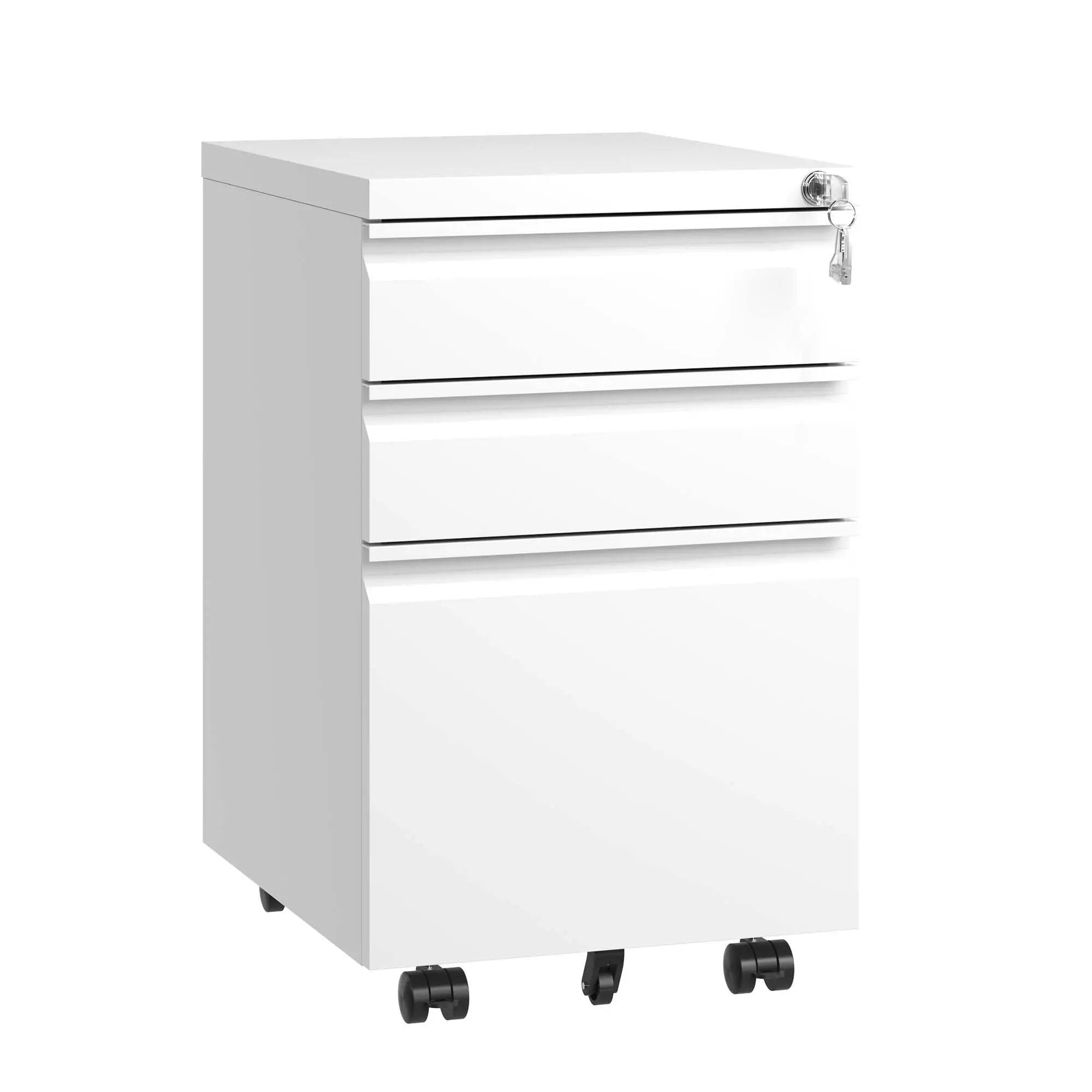 Metal Drawer Mobile File Cabinet With Lock For Home Office Organizer by Unique Piece Furniture